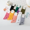Dongdaemun, South Korea, mid-tube "Dui Dui" socks, Spring and autumn solid color candy color, popular "R Letter label" long tube socks for women details Picture